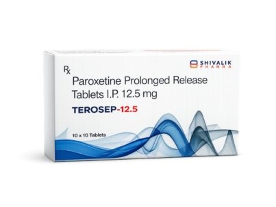 Terosep 12.5 Tablets containing Paroxetine Prolonged Release Tablets I.P. 12.5mg available through Shivalik Pharma.