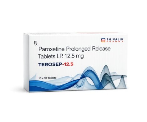 Terosep 12.5 Tablets containing Paroxetine Prolonged Release Tablets I.P. 12.5mg available through Shivalik Pharma.