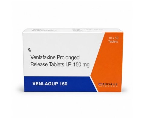 Venlagup 150 Tablets containing Venlafaxine Prolonged Release Tablets I.P. 150mg available through Shivalik Pharma.