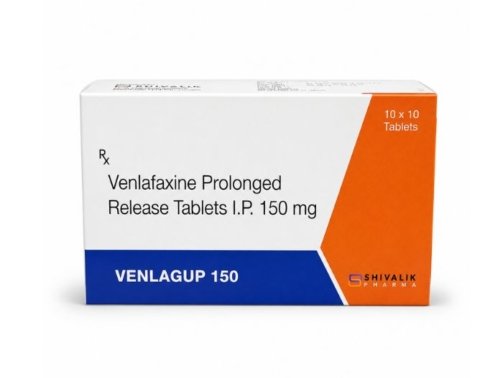 Venlagup 150 Tablets containing Venlafaxine Prolonged Release Tablets I.P. 150mg available through Shivalik Pharma.