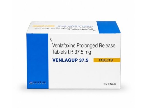 Venlagup 37.5 Tablets containing Venlafaxine Prolonged Release Tablets I.P. 37.5mg available through Shivalik Pharma.