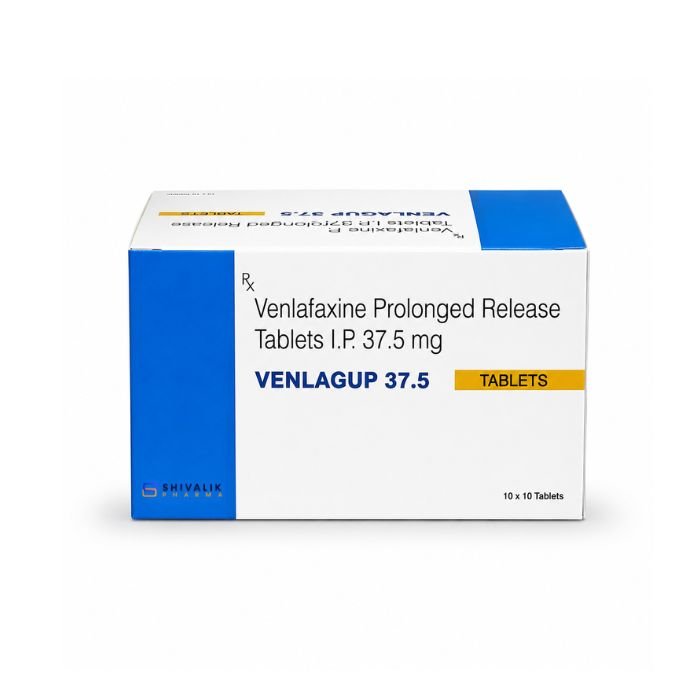 Venlagup 37.5 Tablets containing Venlafaxine Prolonged Release Tablets I.P. 37.5mg available through Shivalik Pharma.
